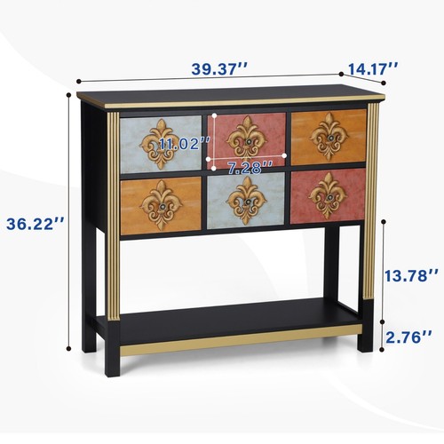 Console Table with Drawer Entryway Storage Cabinet Vintage Sideboard Sofa Table - Picture 8 of 12