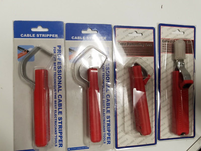 Set of 4 Electricians Cable Knife Wire Stripper Dismantling Tools