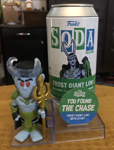 Funko Soda Marvel What If...? Frost Giant Loki W/ Staff Chase GITD Vinyl Figure