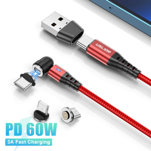 3 in 1 PD 60W USB C To Type-C Micro USB iOS Magnetic 3A Fast Charging Data Cable - Picture 6 of 28