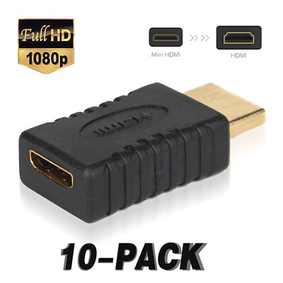 Premium GOLD HDMI Connector Male to HDMI Mini Connector Female adapter
