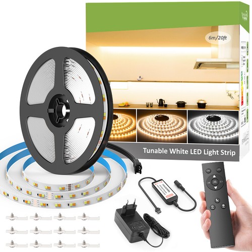 6/12/24M Warm- & Tageslicht LED Streifen Light Stripe 12V mit RF-Fernbedienung - Afbeelding 1 van 16