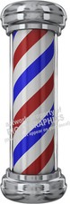 CALCOMANÍA DE VINILO POSTE BARBER SHOP ¡NUESTRO BESTSELLER! (ELIGE TALLA) ROJO BLANCO AZUL