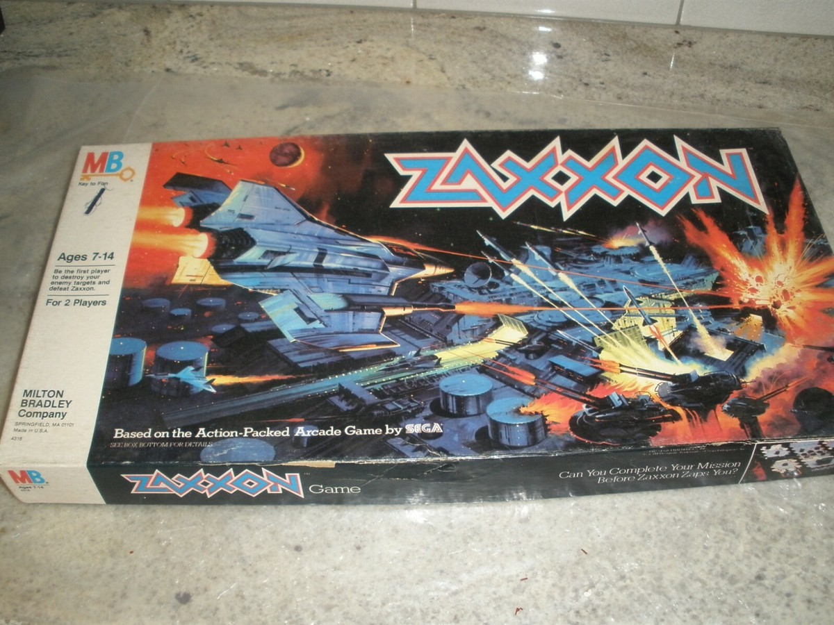 VINTAGE MILTON BRADLEY ZAXXON GAME COMPLETE BASED ON SEGA GAME