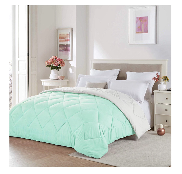 New Mint Twin XL Size Comforter Reversible Microfiber Lightweight