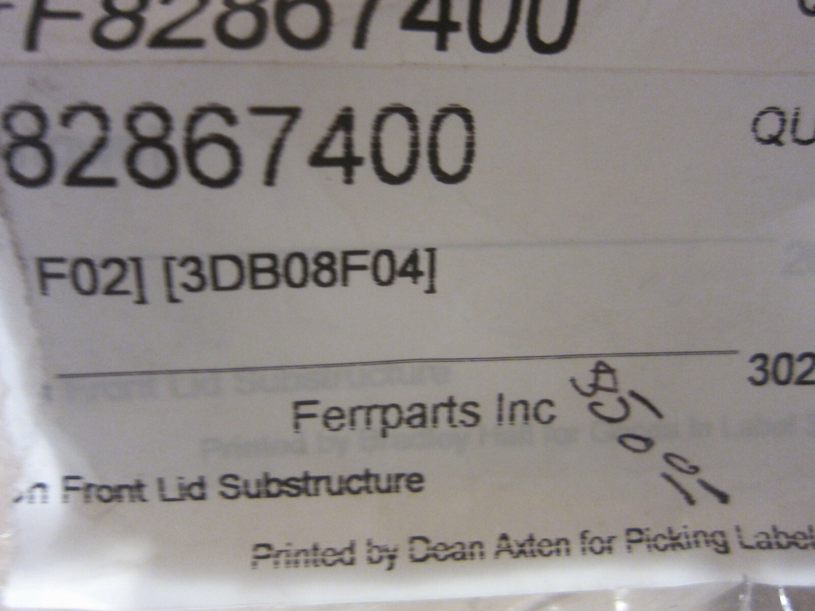 Ferrari 458 Italia - Seal On Front Lid Substructure - P/N 82867400
