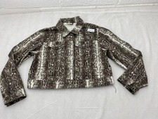 I Saw It First Women's Jacket Size S Denim Multicoloured Animal Print