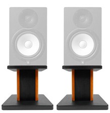 Rockville 8  Wood Studio Monitor Speaker Stands For Yamaha HS8 Monitors