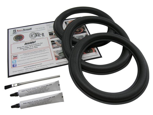 JL Audio 3 Pack 10" Foam Speaker Repair Kit, 10W6v2-D4, FSK-10JLv2-3 (TRIPLE) - Picture 1 of 7