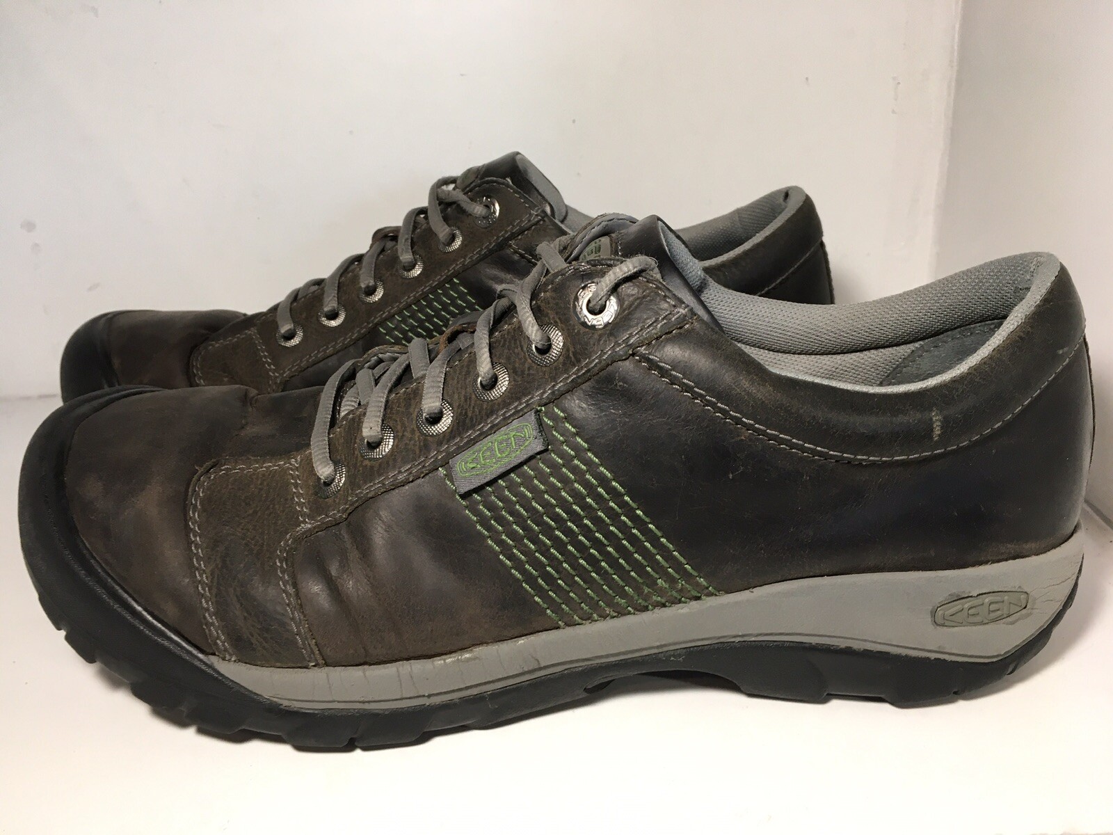 Keen Austin Oxford Brown Leather Trail Hiking Shoes Mens US 14 1008430