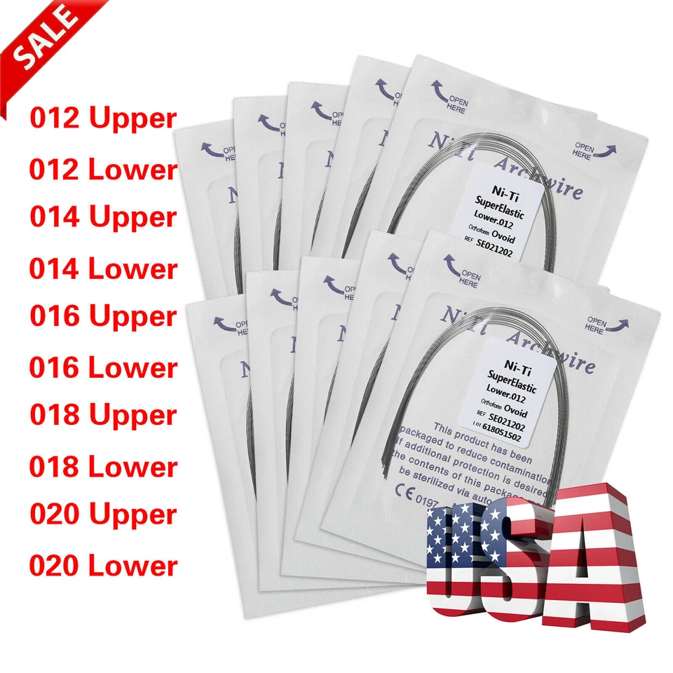 Alambres de arco redondo Niti súper elásticos dentales alambre de arco para brackets de soporte EE. UU. Foto 2 de 4