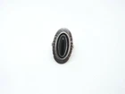 Vintage Sterling Silver Native American G Gomez Black Onyx Men's Ring, size 10
