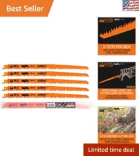 5-Pack 12-Inch High Carbon Steel Pruning Blades for Reciprocating Saws