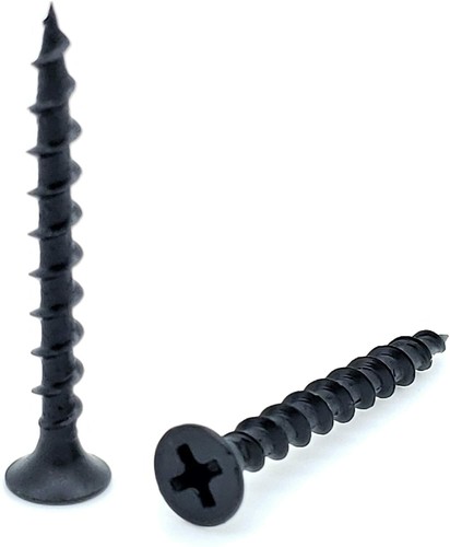 PHILLPS BUGLE HEAD #6 X 1-1/2" DRYWALL SCREW COARSE THREAD BLACK PHOS (6500 pcs) - Picture 4 of 5