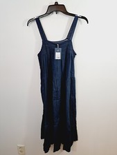 Universal Thread NEW Women's Dusty Blue Crochet Detail Midi Dress Size Small