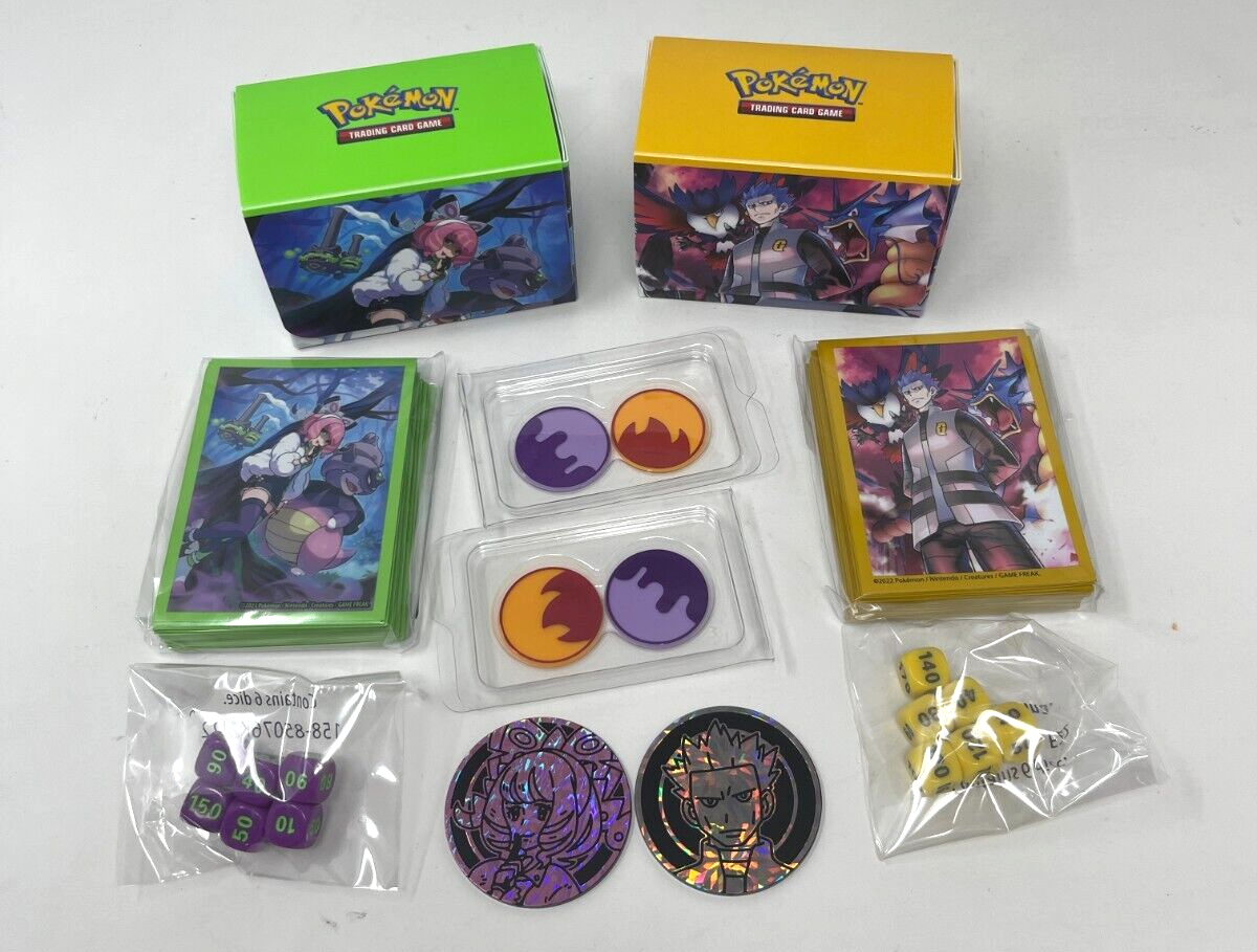 Pokemon Cyrus / Klara 2 x Sleeves + Deck Box + Coins + Markers +