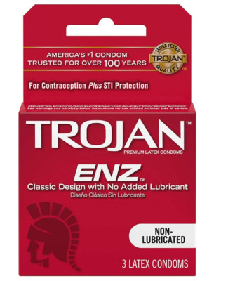 LESS IS Good様3点まとめ TROJAN BOX Wholesale Trojan Enz Non-Lubricated Condoms - Box of 3