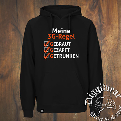 MEINE 3G-REGEL |  HOODIE LOCKDOWN PARTY SAUFEN FEIERN GESCHENK FUN LUSTIG XS-5XL