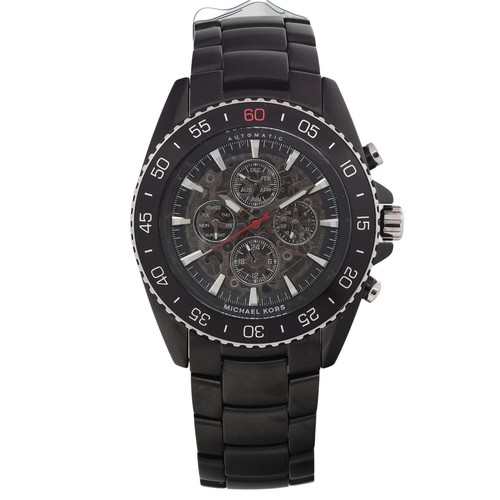 Michael Kors Jet-Master 45mm Czarny PVD Stal Automatyczny zegarek męski MK9012 - Zdjęcie 1 z 5