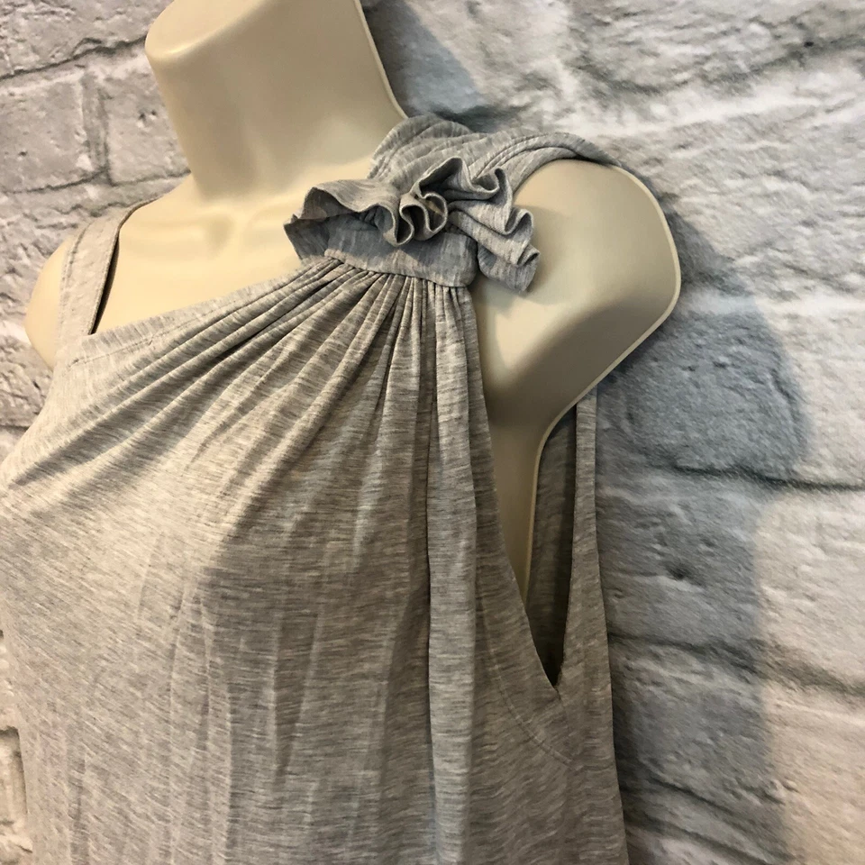 Blusa sin mangas Robert Rodriguez talla pequeña gris jaspeado acanalada Foto 4 de 4