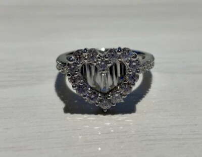 Gregg Ruth & Co 18k Weißgold Diamantring Größe 6,5 Verkauft Wie Besehen