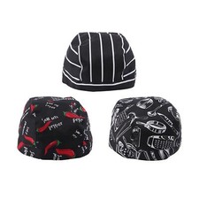 3xAdjustable Chef Hat Headwear Unisex Work Cap Working Cap for Restaurant Worker