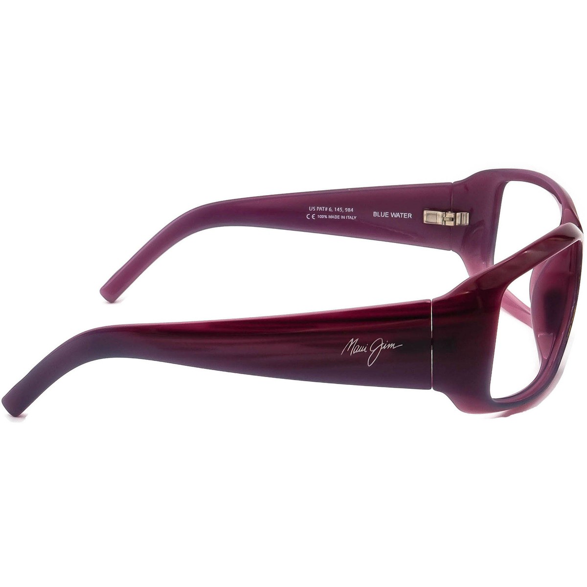 Maui　Jim　スケルトンパープルサングラス　MJ436-28C ケース付き Maui Jim Nahiku MJ 436 28C Purple Fade Frame + Grey