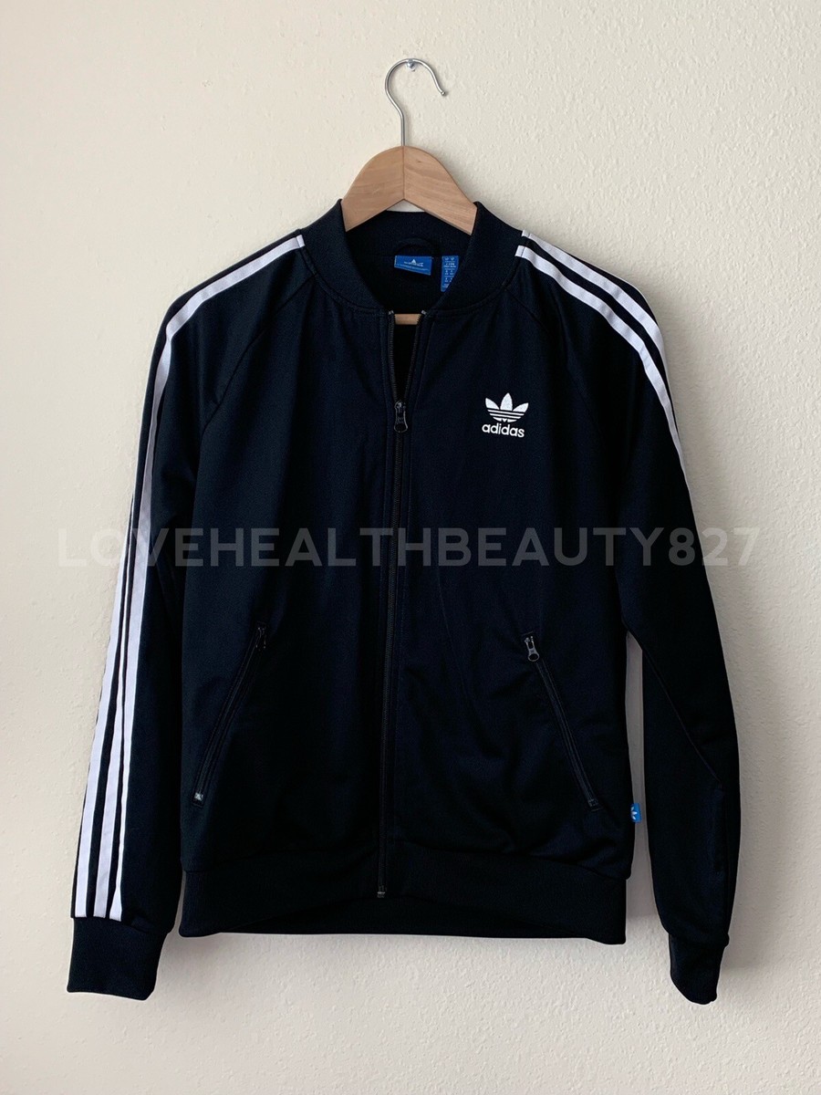ジャケット・アウター BLUE LABEL Adidas Originals Blue Label Trefoil Logo Front/Back Women's