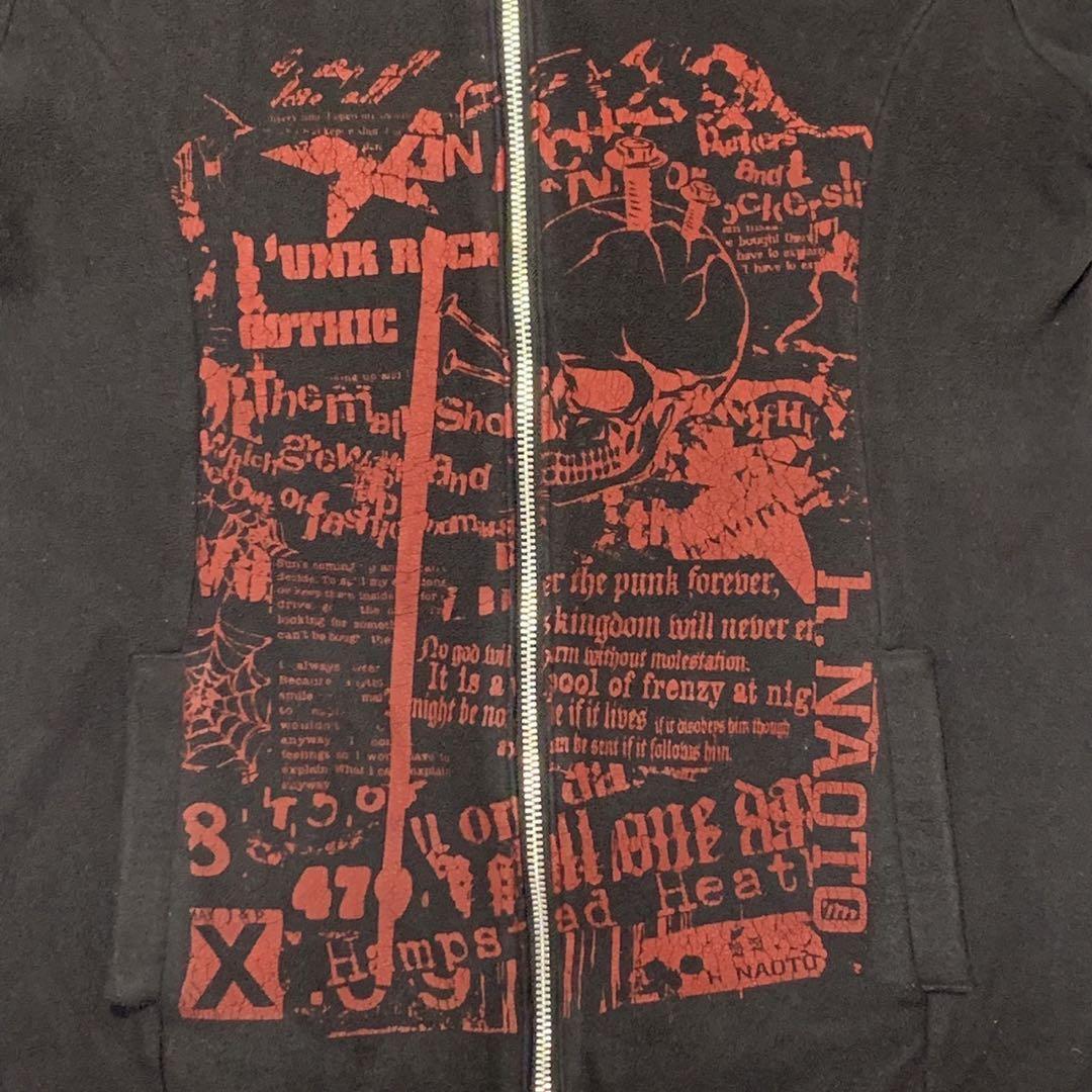 h.Naoto H.Anarchysm Skull Long Zip Hoodie Design Gothic | eBay