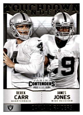 2014 Panini Contenders Touchdown Tandems Derek Carr / James Jones  7
