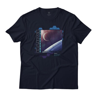 Planet Earth Solar System Art Aesthetic Graphic T-Shirt Lightweight Cotton