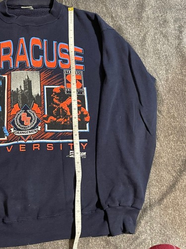 Vintage Salem Sportswear Syracuse Orange University Sweatshirt Large L Blue Mens - Picture 12 of 15