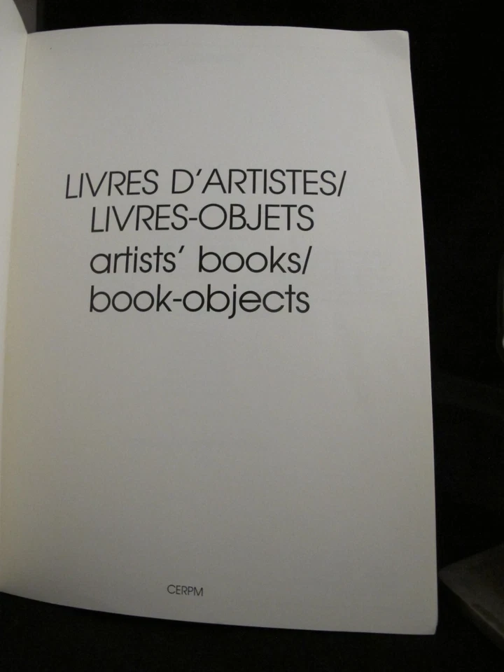 Livres D'Artistes 1985 Artists' Books/Book-Objects Livres-Objets Rare Art - Image 2 of 4