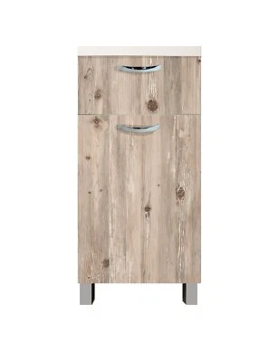 MABEL SRL Mobile base cucina 40 cm 1 cassetto con 1 anta Bianco o Legno, Mabelonline