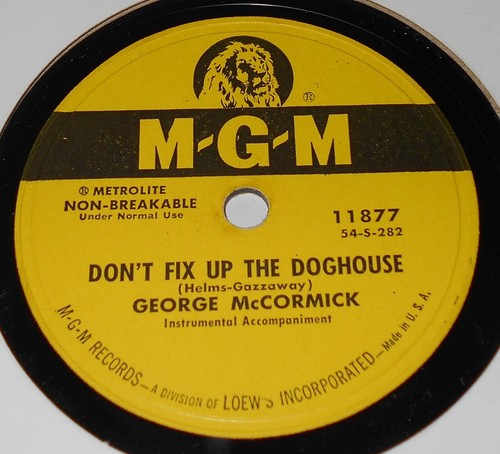 MGM 11877 George McCormick Gold Wedding Band / Don't Fix Up The Dog House 78 RPM - Picture 2 of 2
