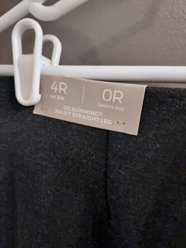 Pantaloni alla caviglia Chico's So Slimming Juliet grigio nuovi con etichette😊 taglia 0R/4R SPEDIZIONE VELOCE 😊 - Foto 4 di 7