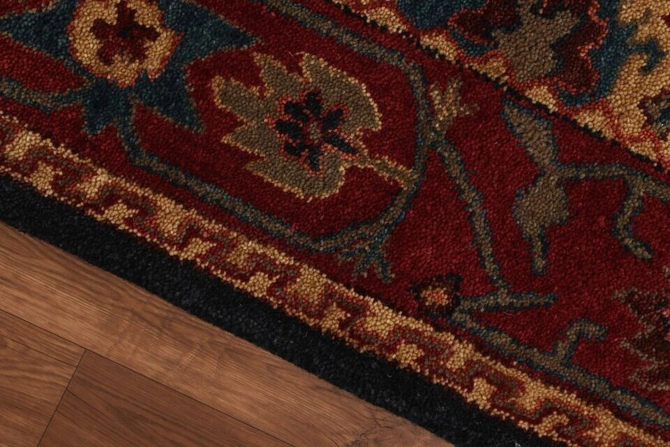 Небольшие ковры и ковры ручной работы Channing синие современный восточный стиль 100% шерсть - Изображение 4 из 4