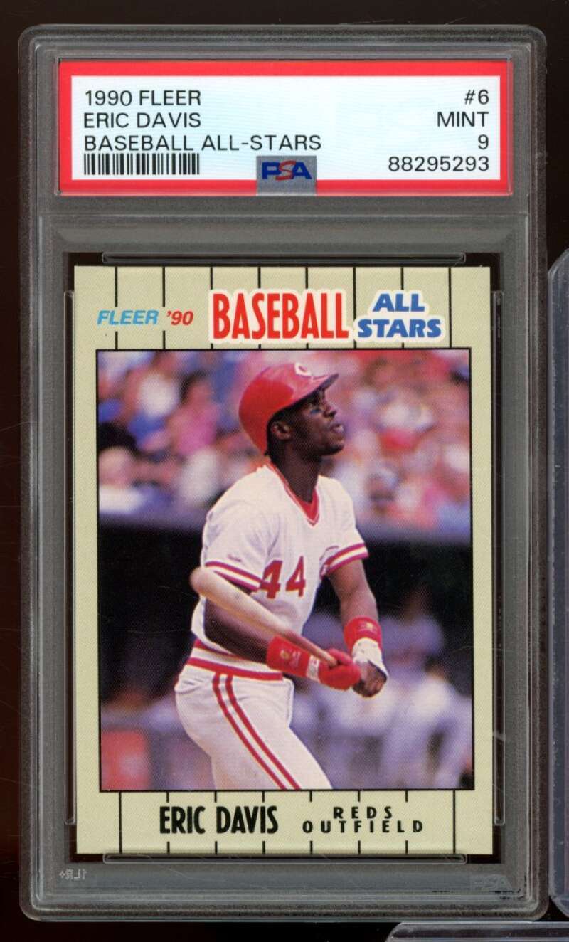 Eric Davis Card 1990 Fleer All-Stars #6 PSA 9