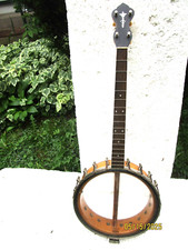 VINTAGE PERFACKTONE TENOR BANJO, 1920'S, 10 3/4" " HEAD, TONE RING