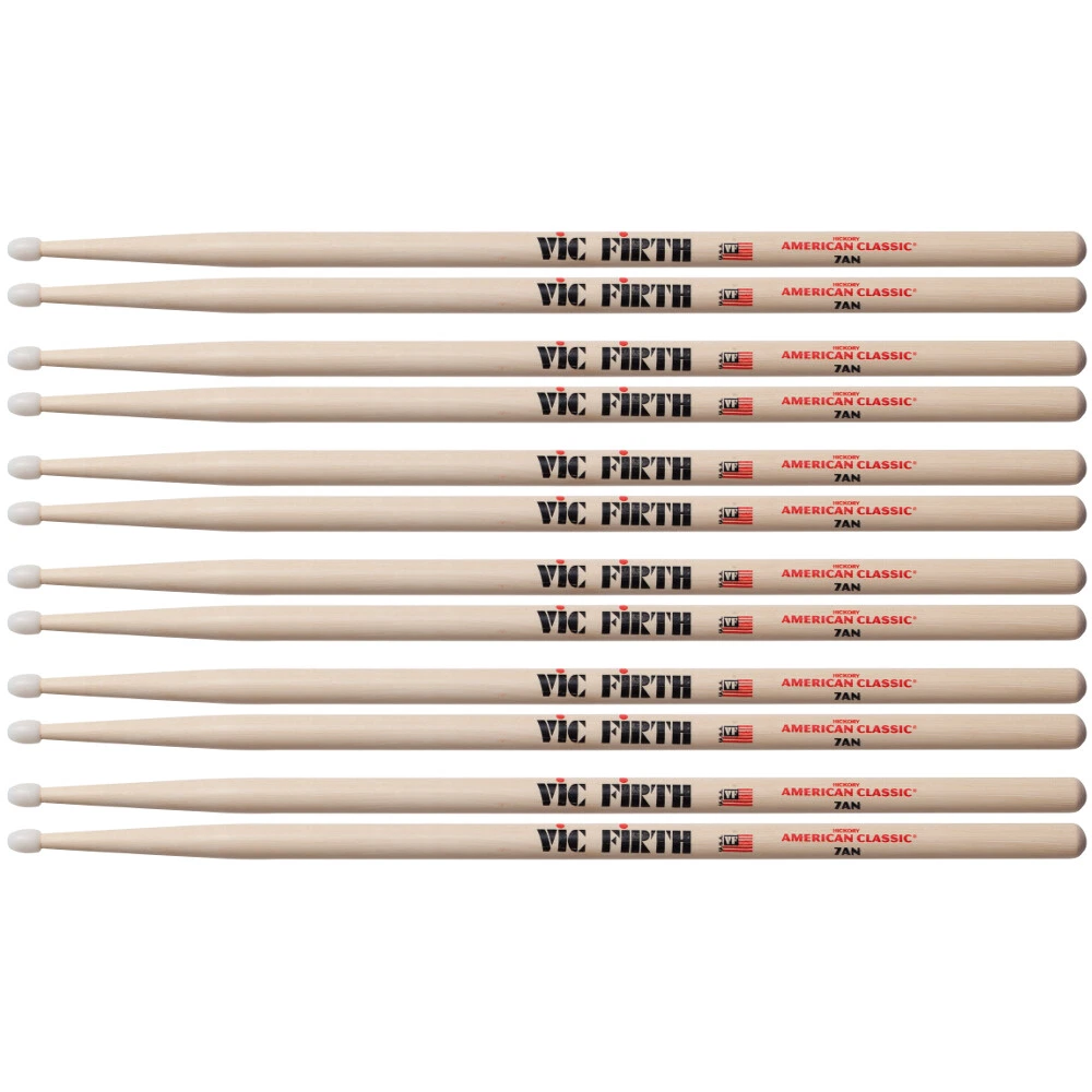 Pairs　7AN　Vic　Hickory　Firth　American　7A　Nylon　Tip　Classic　Drumsticks　eBay