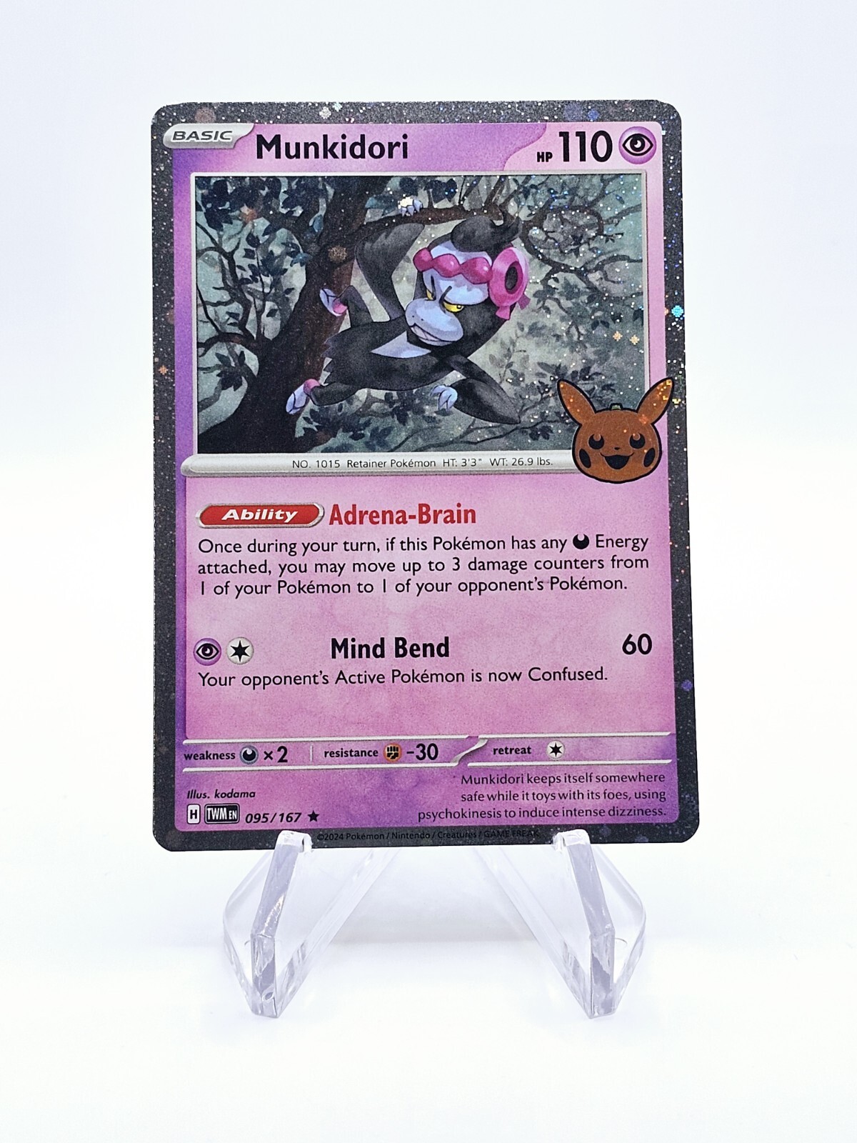 Pokémon TCG Halloween Trick Or Trade Cosmos Holo Munkidori 95/167