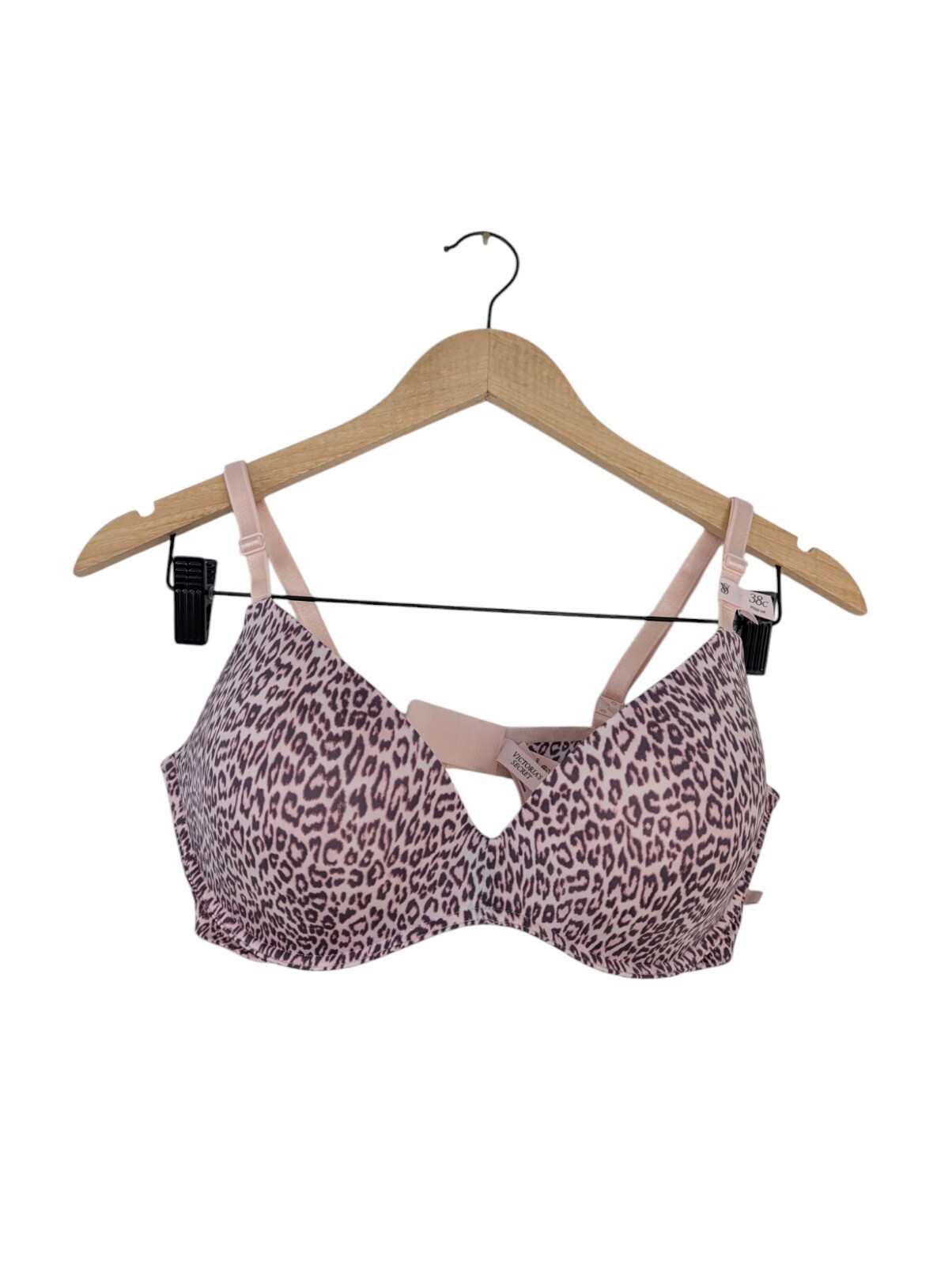 NWT Victoria's Secret Leopard Print Sexy Tee Smooth Wireless Push-Up Bra 38C