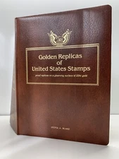 25 Golden Replicas Of United States Stamps 22kt Gold Plate First Day Issue