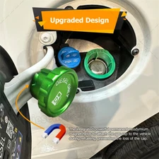 Green Aluminum Magnetic Diesel Fuel Cover Cap For Ram 1500 2500 3500 2019-2024