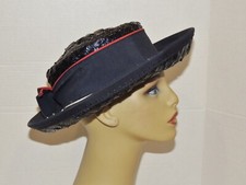 1960's Cellophane Summer Curled Brim Hat