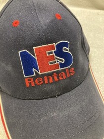 NES Rentals mens baseball cap blue embroidered adjustable 