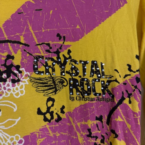Christian Audigier Crystal Rock Shirt Damen Medium Y2K Tokyo Sun Kirschblüte - Bild 5 von 16