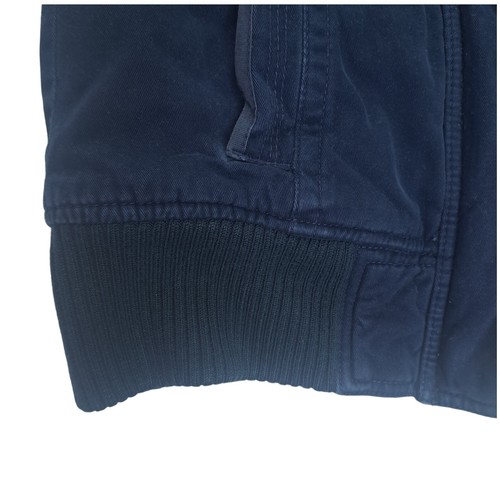 Chaqueta Abrigo Holister Súper Suave Cálida Algodón Doble Forrado Azul Marino Talla Mediana - Imagen 5 de 12