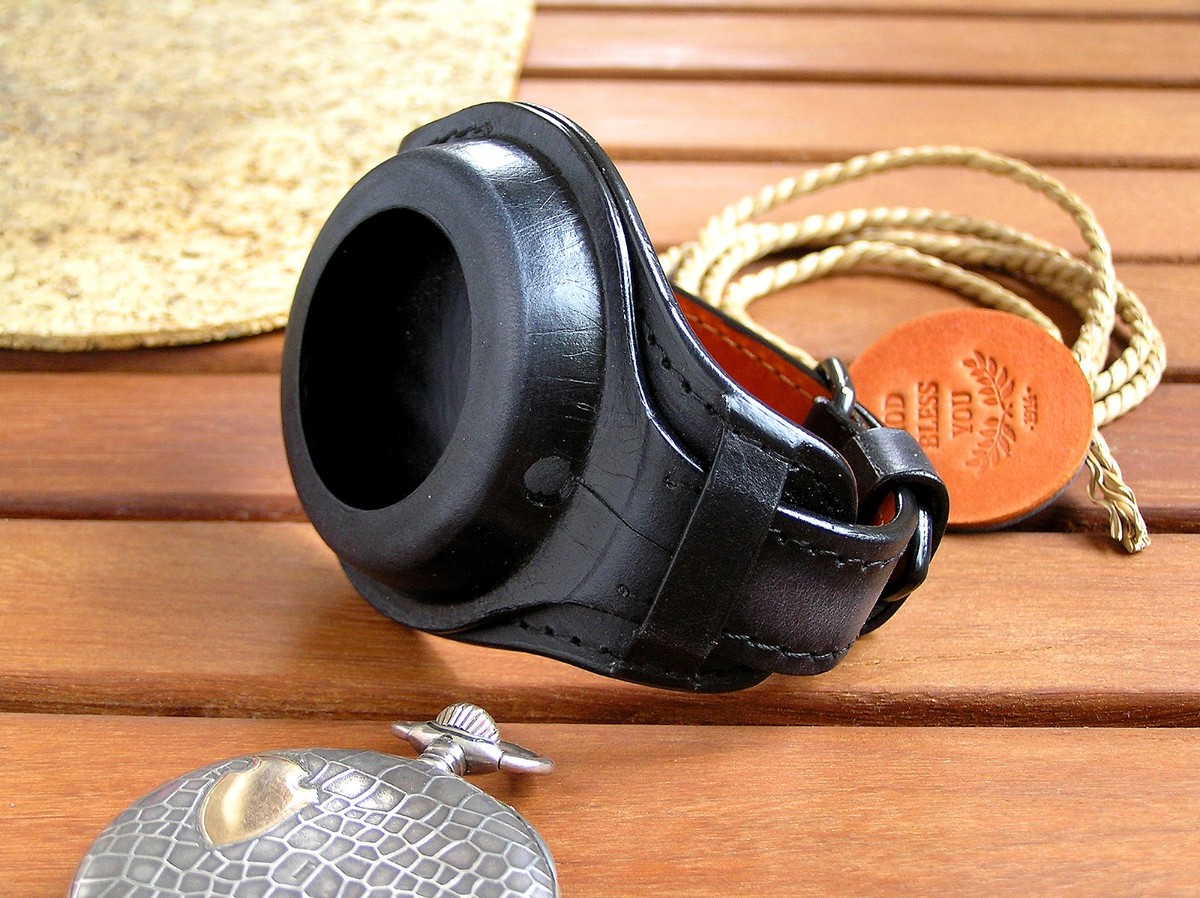 WW1 Trench Watch Strap | Leather Pocket Watch Band Case 48-53mm