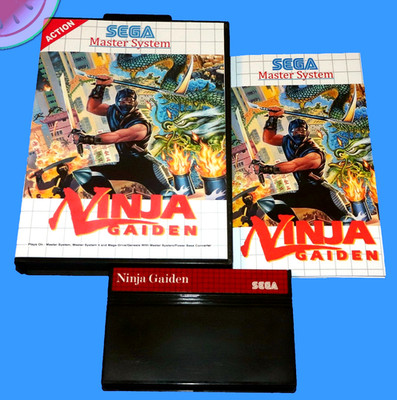 TESTED Sega MASTER SYSTEM Game NINJA GAIDEN Completed with NEW Case Manual CIB